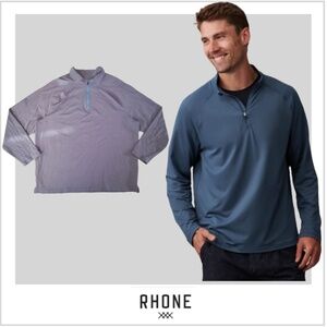 Rhone Pullover Mens XXL Gray Retro Session 1/4 Zip Outdoor‎ Performance Golf